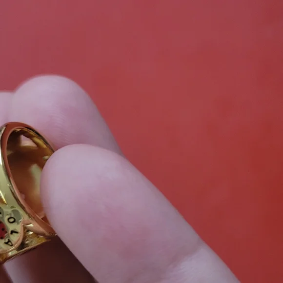 Bimba y Lola Ladybug Gold, Black and red Enamel Ring - Picture 4 of 5